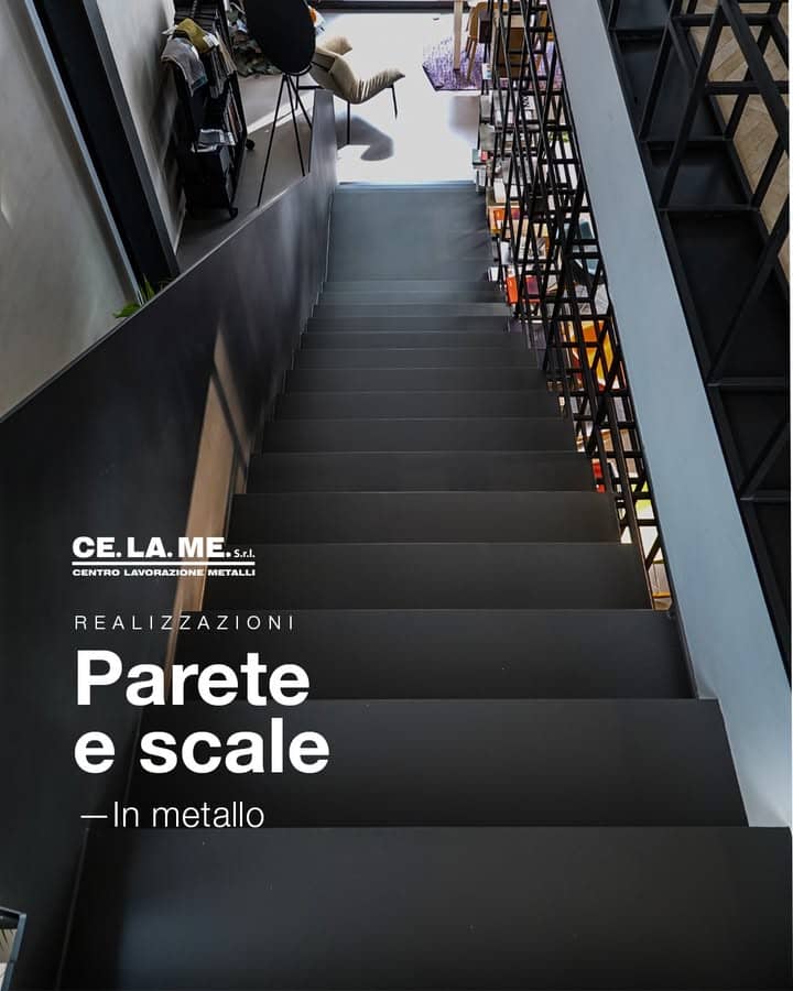 Linee decise, dettagli su misura ⚙️✨
Scale e pareti in metallo